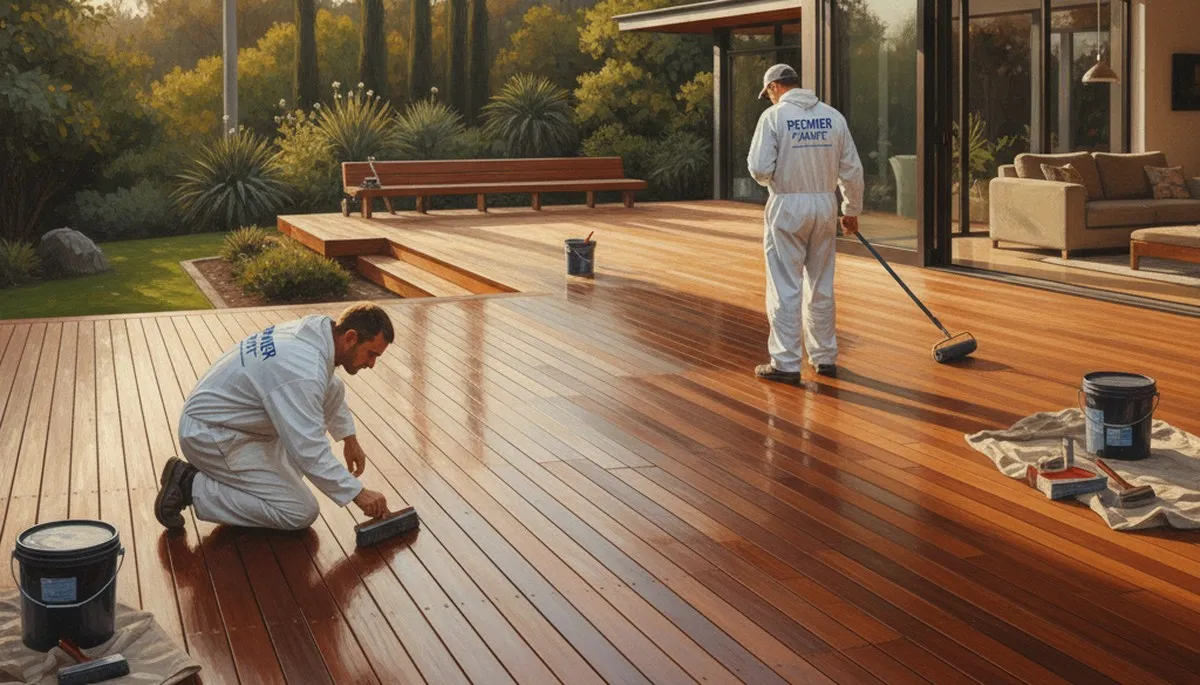 Birmingham, AL deck painting service protecting outdoor wood from humidity, rain, and sun