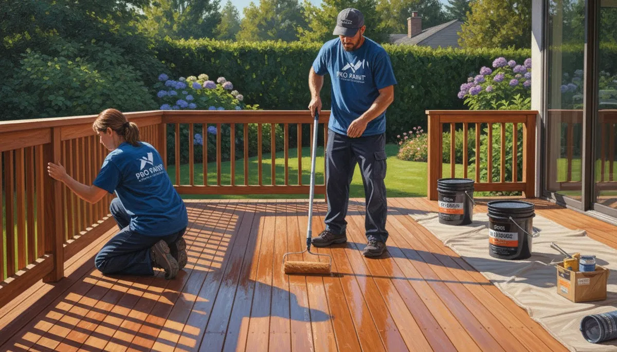 Deck sealing service in Birmingham, AL for wood deck protection from weather and UV damage